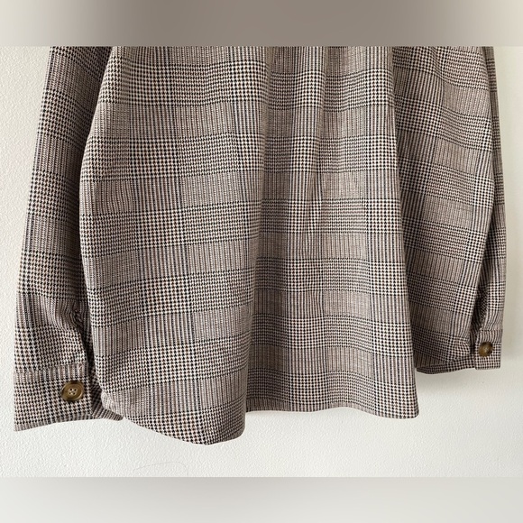 Nwot Guilty Brow Black Herringbone Button Up Shacket Women's XL - Picture 3 of 13